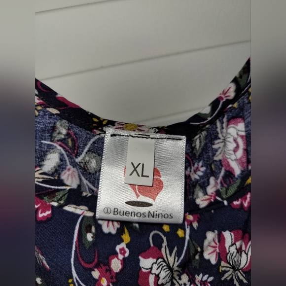 Boho Floral Jumpsuit with Trim - Picture 3 of 5